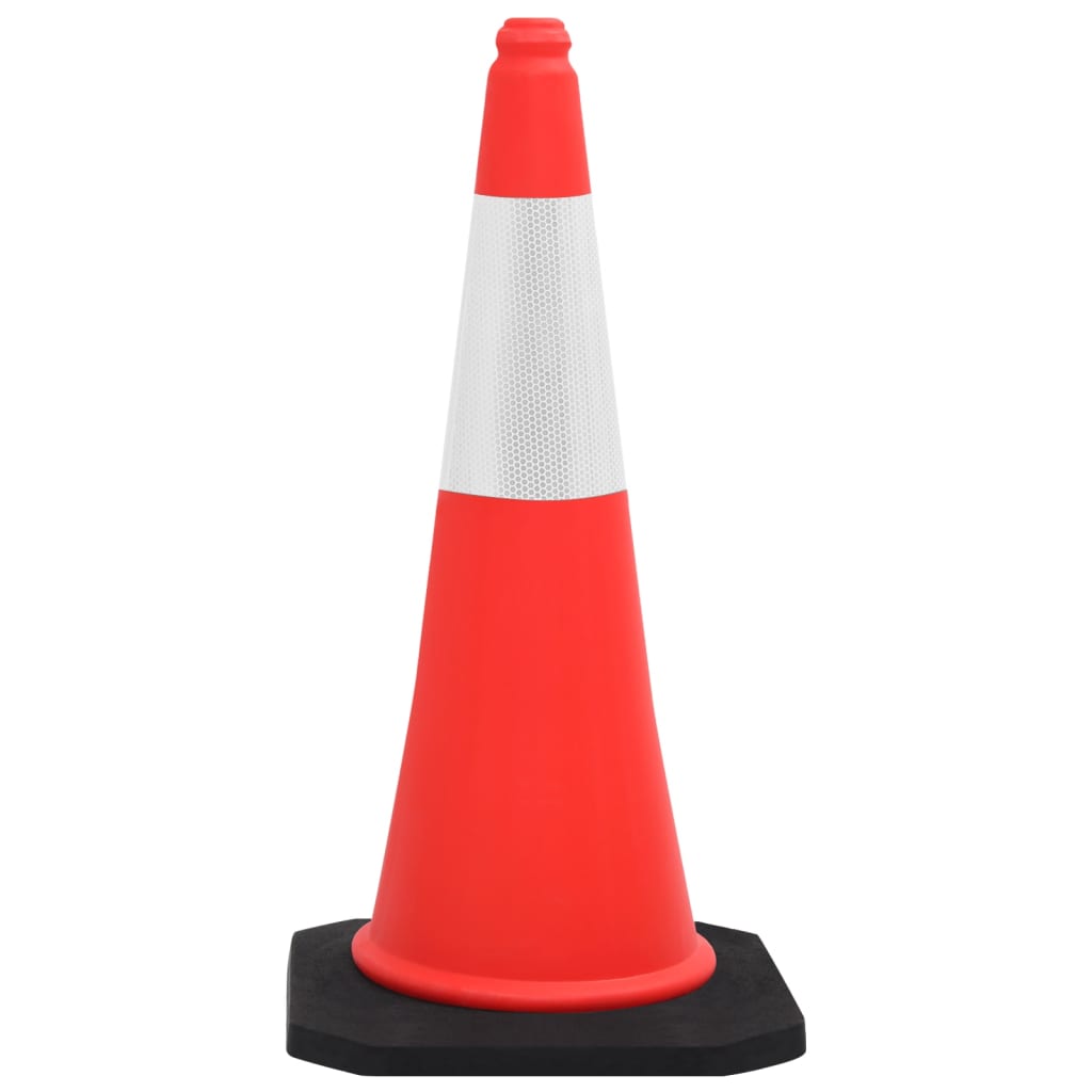 trafikkegler 4 stk. med refleks og tung bund 75 cm