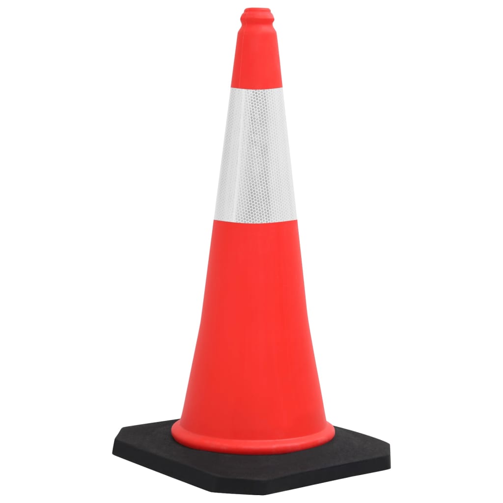 trafikkegler 10 stk. med refleks og tung bund 75 cm