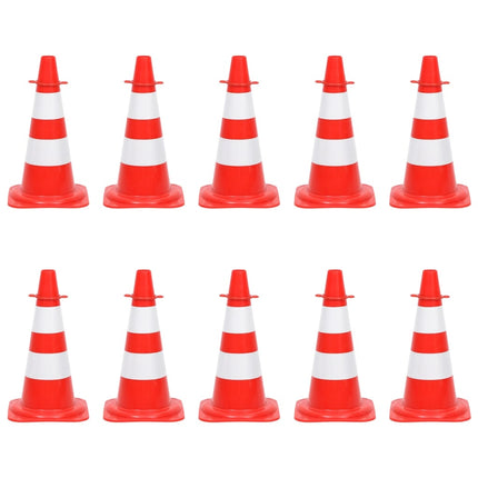 trafikkeglesæt med 10 m kæde rød og hvid