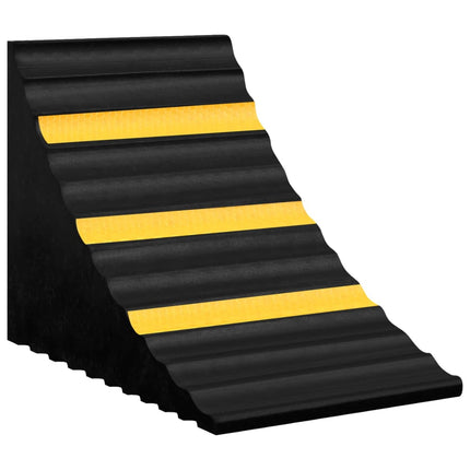 stopklods til parkering 2 stk. 29x16x19 cm gummi