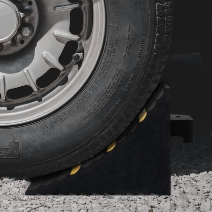 stopklods til parkering 2 stk. 29x16x19 cm gummi