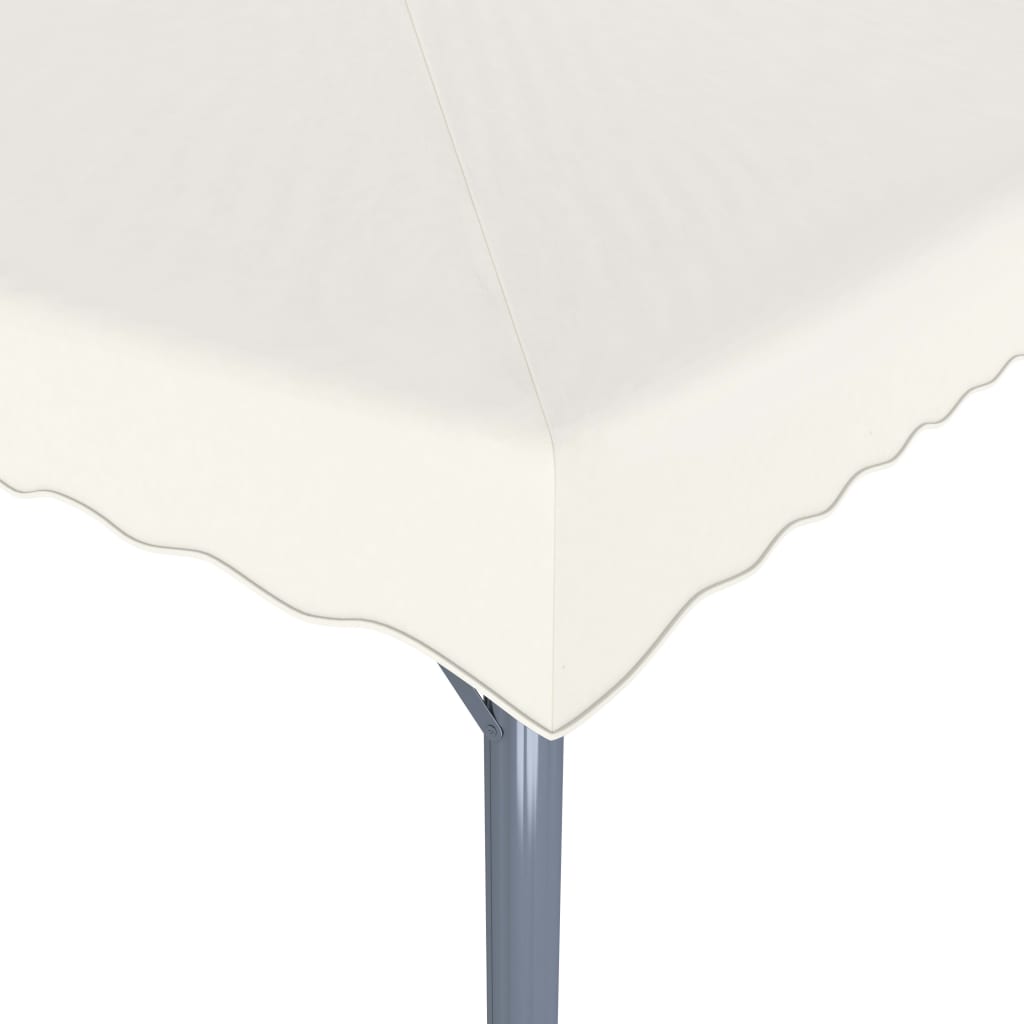 pavillon med LED-lyskæder 300x300 aluminium cremefarvet