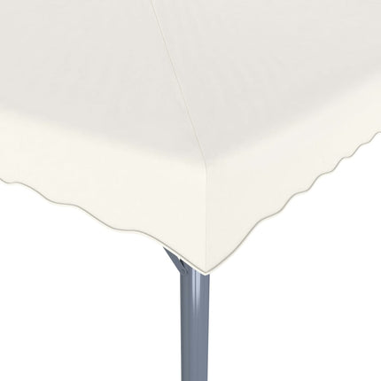 pavillon med LED-lyskæder 400x300 cm aluminium cremefarvet