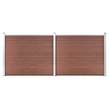 hegnspanelsæt 353x146 cm WPC brun