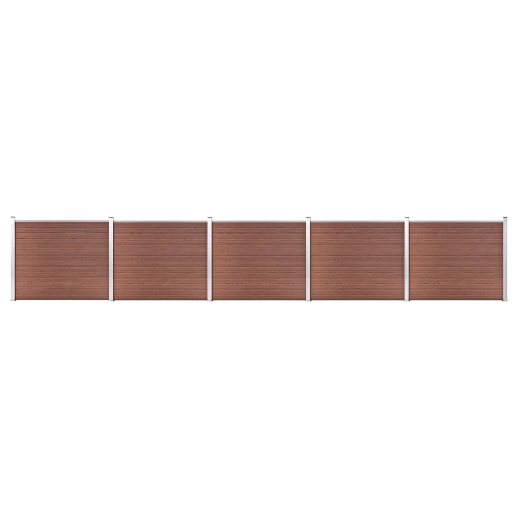 hegnspanelsæt 872x146 cm WPC brun
