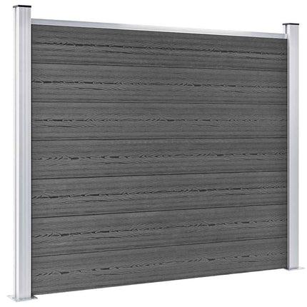 hegnspanelsæt 353x146 cm WPC sort