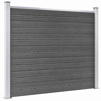 hegnspanelsæt 526x146 cm WPC sort