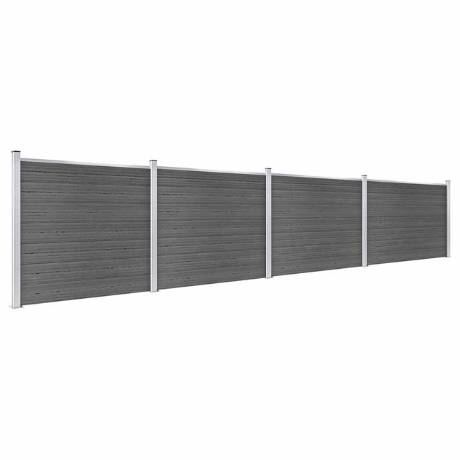 hegnspanelsæt 699x146 cm WPC sort