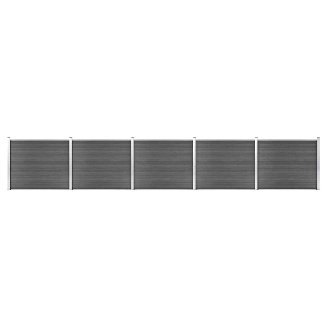 hegnspanelsæt 872x146 cm WPC sort