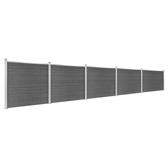 hegnspanelsæt 872x146 cm WPC sort