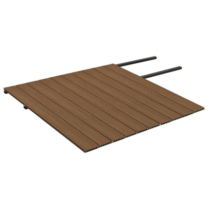 terrassebrædder med tilbehør WPC 20 m² 2,2 m brun og grå