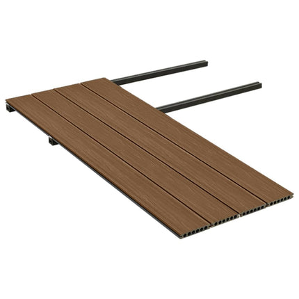 terrassebrædder med tilbehør WPC 10 m² 4 m brun og grå