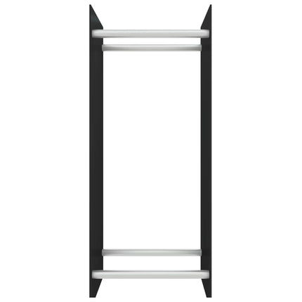 brændestativ 40x35x100 cm hærdet glas sort