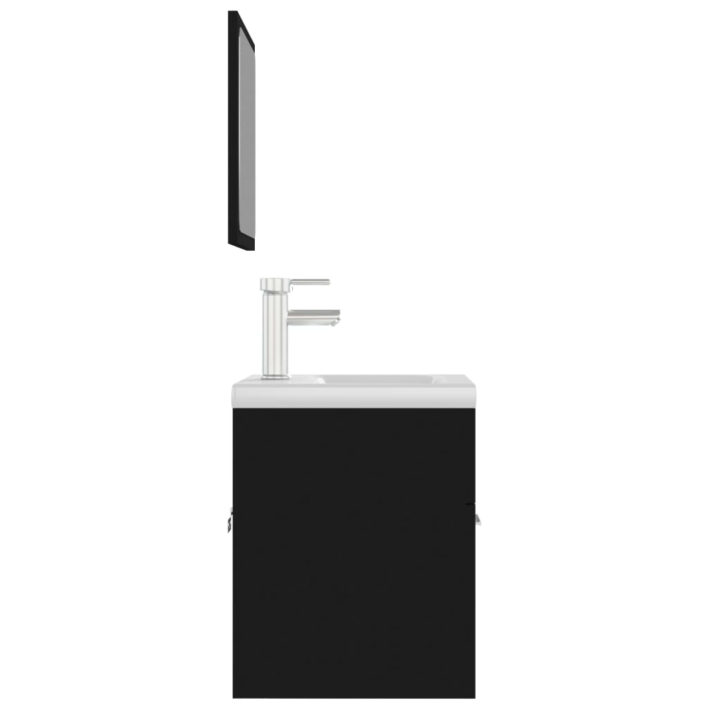 badeværelsesmøbelsæt spånplade sort