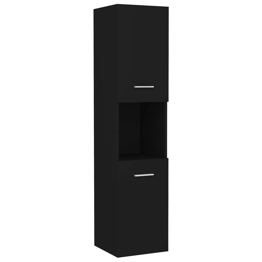 badeværelsesmøbelsæt spånplade sort