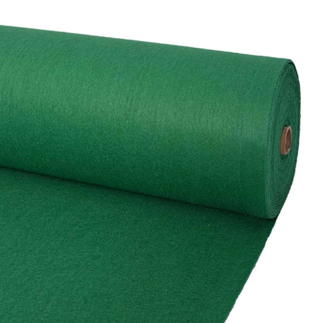 Tæppe Ensfarvet Grøn 1,2 x 12 m Polyester