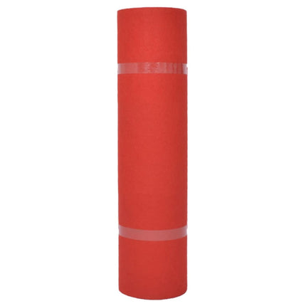 Tæppe Ensfarvet Rød 1,2 x 12 m Polyester
