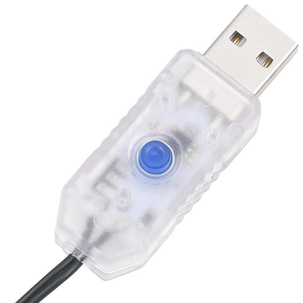 LED-lyskæde med 300 LED'er 30 m PVC varmt hvidt lys