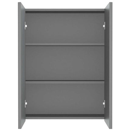 badeværelsesskab med spejl 60x15x75 cm MDF antracitgrå