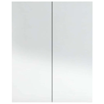 badeværelsesskab med spejl 60x15x75 cm MDF antracitgrå
