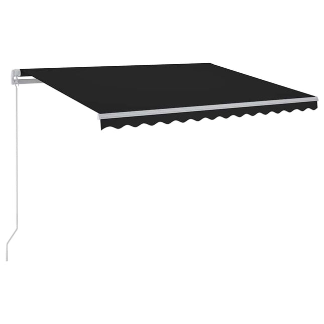 markise m. LED-lys 300x250 cm manuel betjening antracitgrå