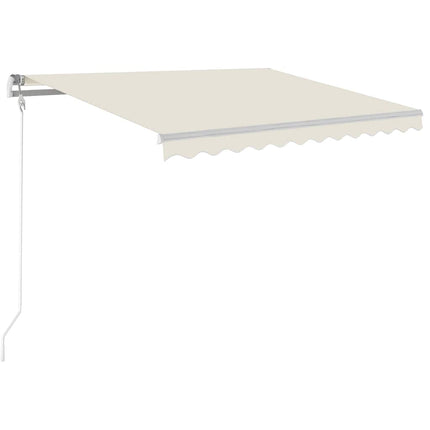 markise m. LED + vindsensor 300x250 cm automatisk cremefarvet