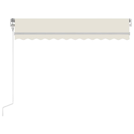 markise m. LED + vindsensor 300x250 cm automatisk cremefarvet
