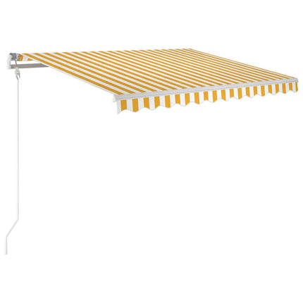 markise m. LED + vindsensor 300x250 cm automatisk gul og hvid