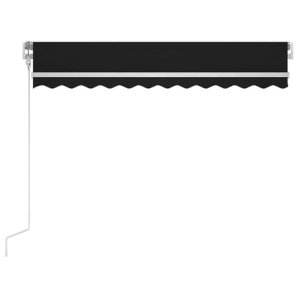 markise m. LED + vindsensor 300x250 cm automatisk antracitgrå
