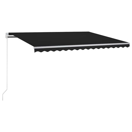 markise m. LED + vindsensor 350x250 cm automatisk antracitgrå