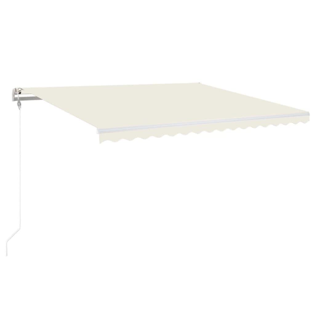 markise 450x350 cm automatisk betjening cremefarvet