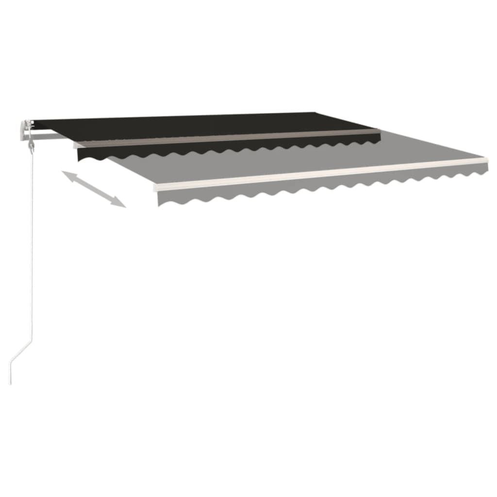 markise 450x350 cm automatisk betjening antracitgrå
