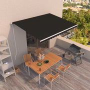 markise 450x350 cm automatisk betjening antracitgrå
