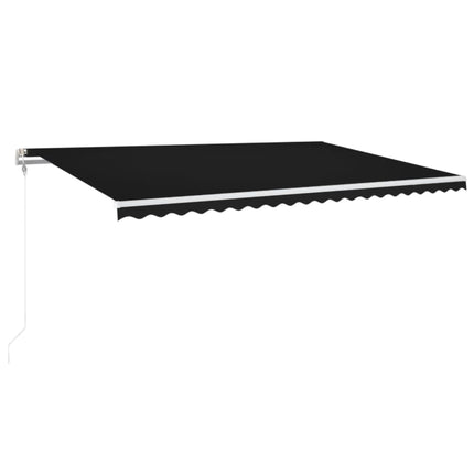 markise 500x350 cm automatisk betjening antracitgrå