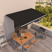 markise 500x350 cm automatisk betjening antracitgrå