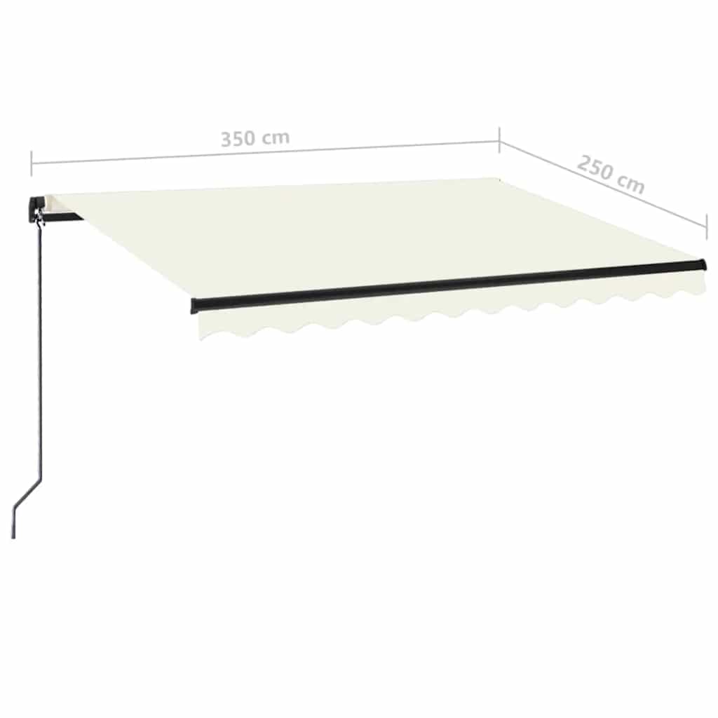 markise 350x250 cm manuel betjening cremefarvet