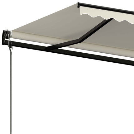 markise 400x350 cm automatisk betjening cremefarvet