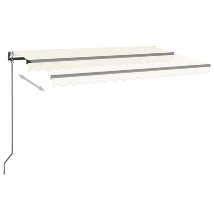 markise 450x350 cm automatisk betjening cremefarvet