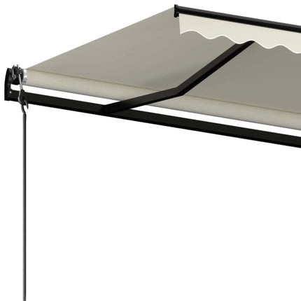 markise 450x350 cm automatisk betjening cremefarvet