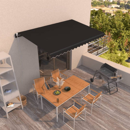 markise 450x350 cm automatisk betjening antracitgrå