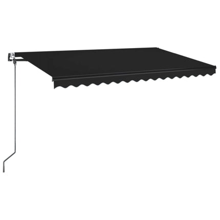 markise m. LED + vindsensor 450x350 cm automatisk antracitgrå