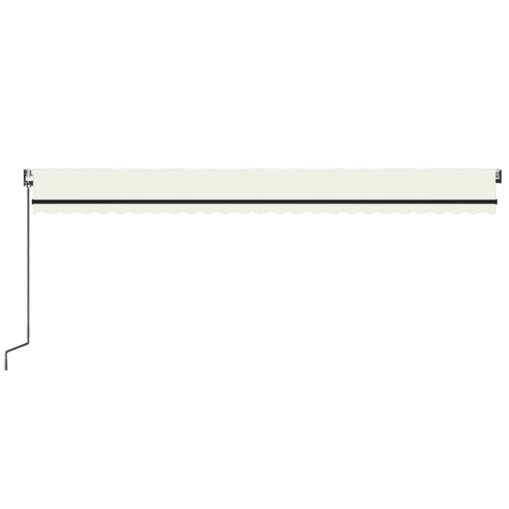 markise 600x350 cm automatisk betjening cremefarvet