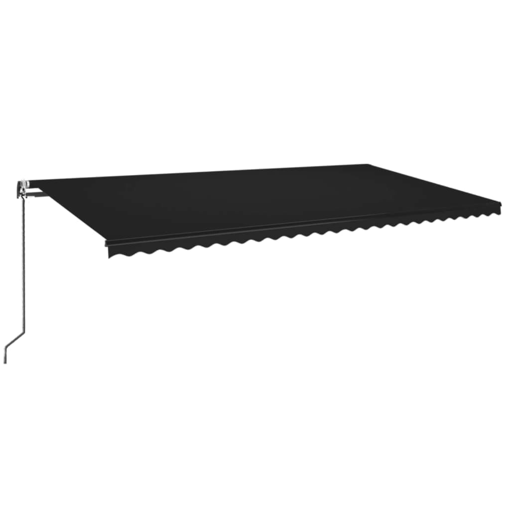 markise 600x300 cm automatisk betjening antracitgrå