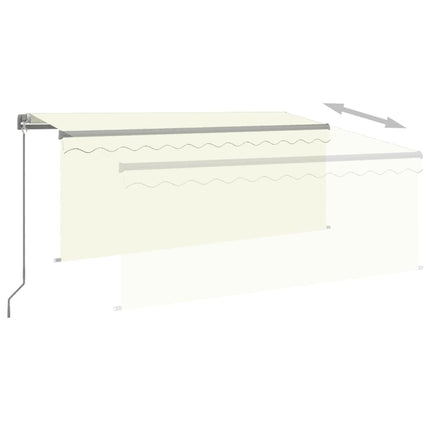 foldemarkise m. rullegardin 3x2,5 m manuel cremefarvet
