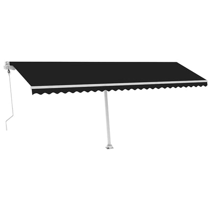 markise m. LED + vindsensor 600x300 cm automatisk antracit