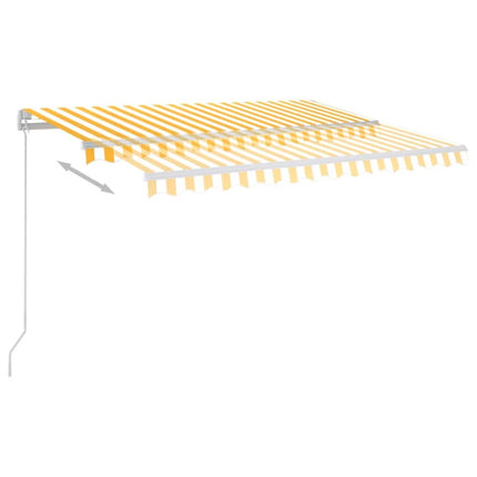 markise m. LED-lys + vindsensor 3x2,5 m automatisk gul og hvid