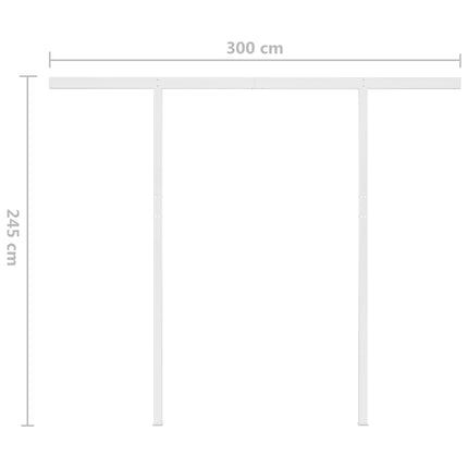 foldemarkise m. stolper 3,5x2,5 m manuel betjening antracit