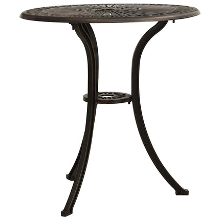 bistrosæt 3 dele støbt aluminium bronzefarvet