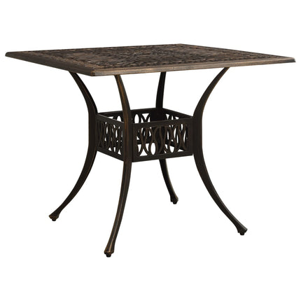 bistrosæt 5 dele støbt aluminium bronzefarvet