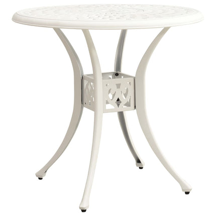 bistrosæt 5 dele støbt aluminium hvid